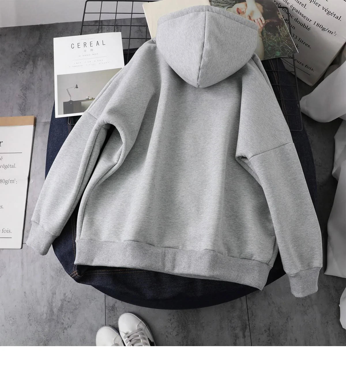 

Winter Korean version of solid color can not afford the ball thickened sweater women loose hooded pullover women's top