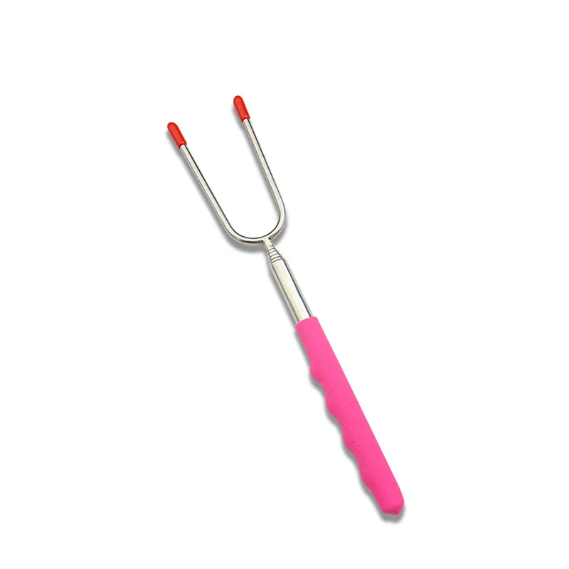 

5pcs Stainless Steel 5-color Telescopic Grilling Fork, Chicken Leg Live Leg Grilling Fork, Outdoor Bbq Gadget,kitchen Tools