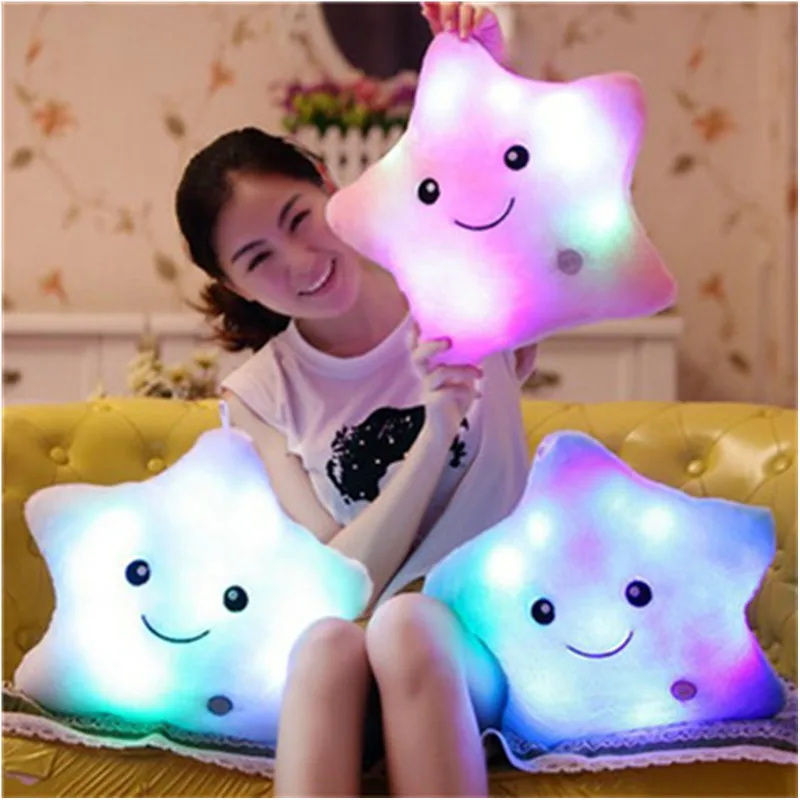 

Luminous pillow Christmas Toys, plush Pillow, Hot Colorful Stars,kids Toys, Birthday Gift YYT214