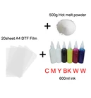 Vilaxh 500g горячего расплава A4 DTF ПЭТ пленка для переноса изображения белый Цвет DTF чернила для DTF прямой для принтера машина