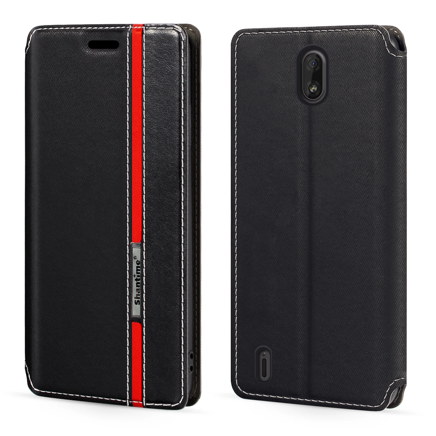 

For Nokia C1 Case Fashion Multicolor Magnetic Closure Leather Flip Case Cover with Card Holder 5.45 inches