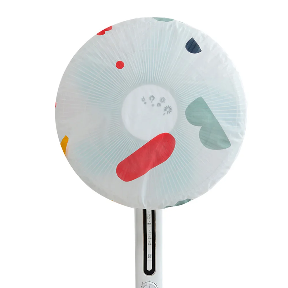 

1PC PEVA Electric Fan Dust Cover Flower Circular Electric Fan Protection Cover Floor Fan Waterproof Dustproof Cover Home Use