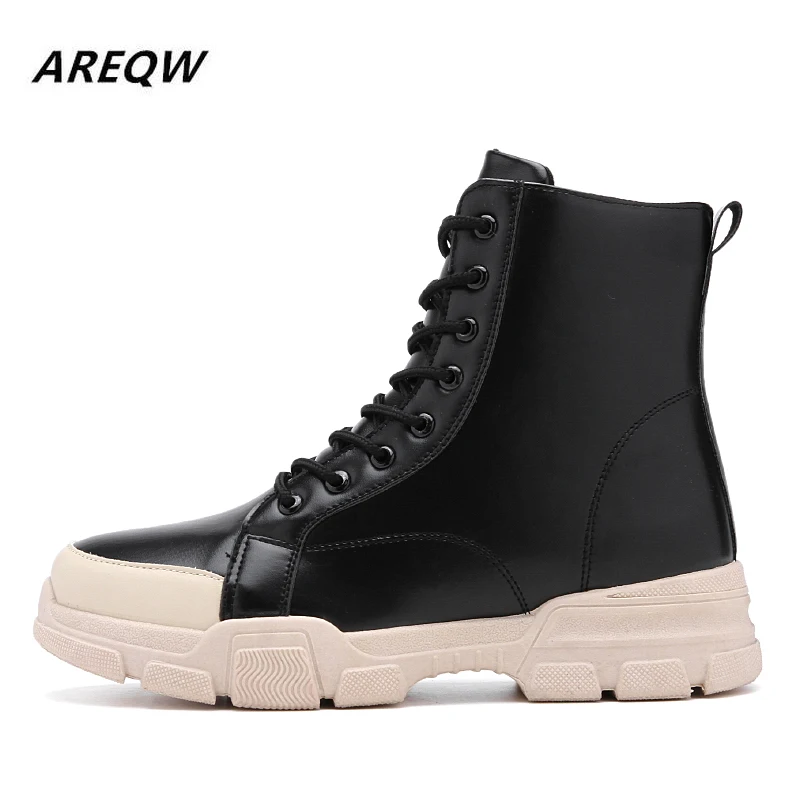 Кожаные ботинки Doc мужская кожаная обувь Martin женские ботильоны в байкерском