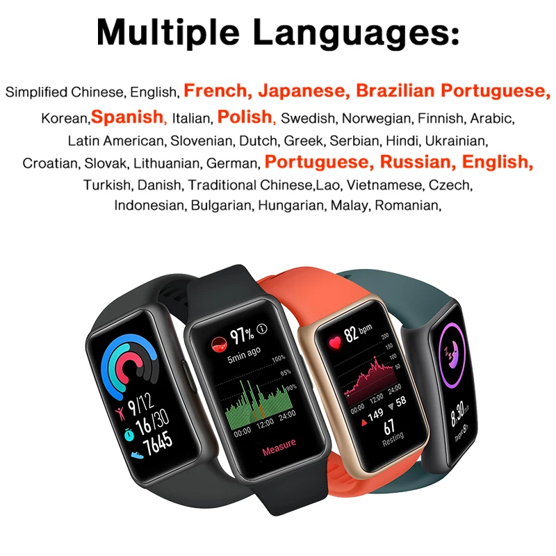 

Huawei bracelet connect Band 6, cran amoled de 1.47 pouces, capteur d'activit physique avuivi du rythme cardiaque et du sommeil