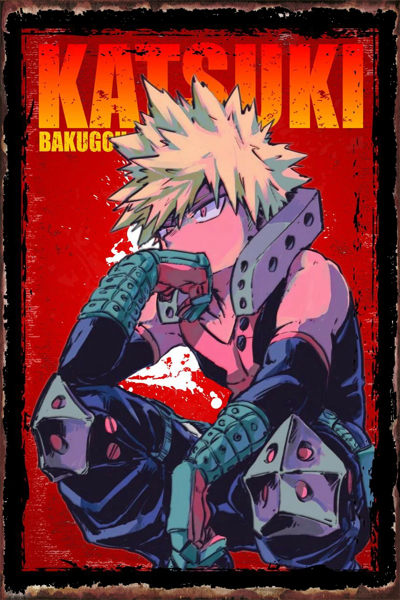 

Bakugo Metal Sign Tin Sign Tin Plates Wall Decor Room Decoration Retro Vintage For Art Cafe Pub Home Club Man Cave