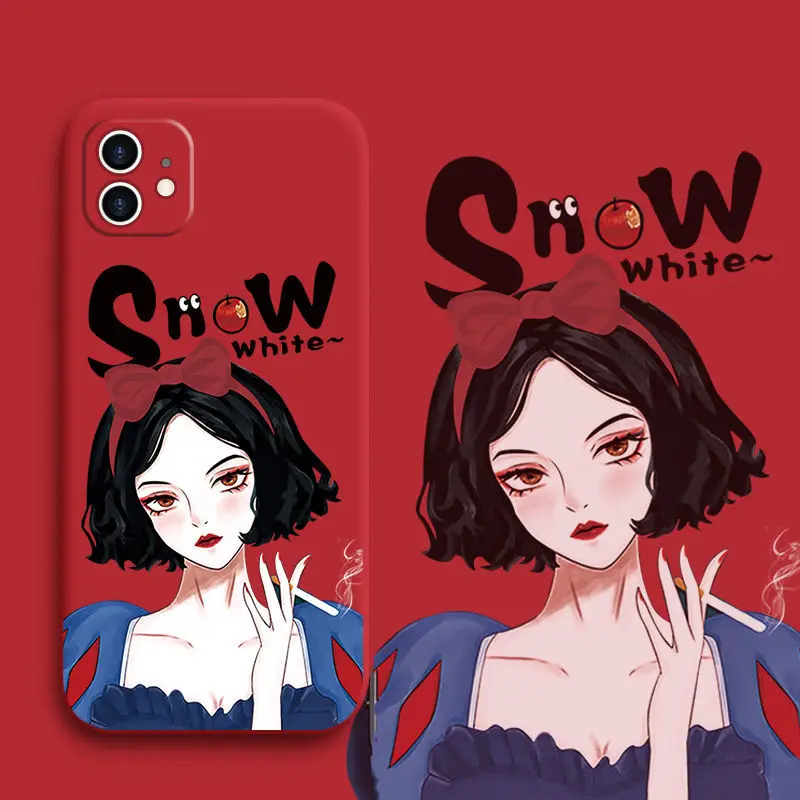 

Disney Snow White Cartoon Mobile Phone Case for iPhone 7/8 plus x/xs xr xsmax 11 pro max 12pro max Cute Cellphone Shell