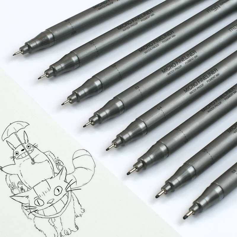 Микро игольчатая ручка тонкий лайнер ручки Ручная роспись пигментный