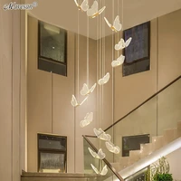 new butterfly led chandelier for big stair dining room living room castle palace gallery kitchen restaurant villa indoor light