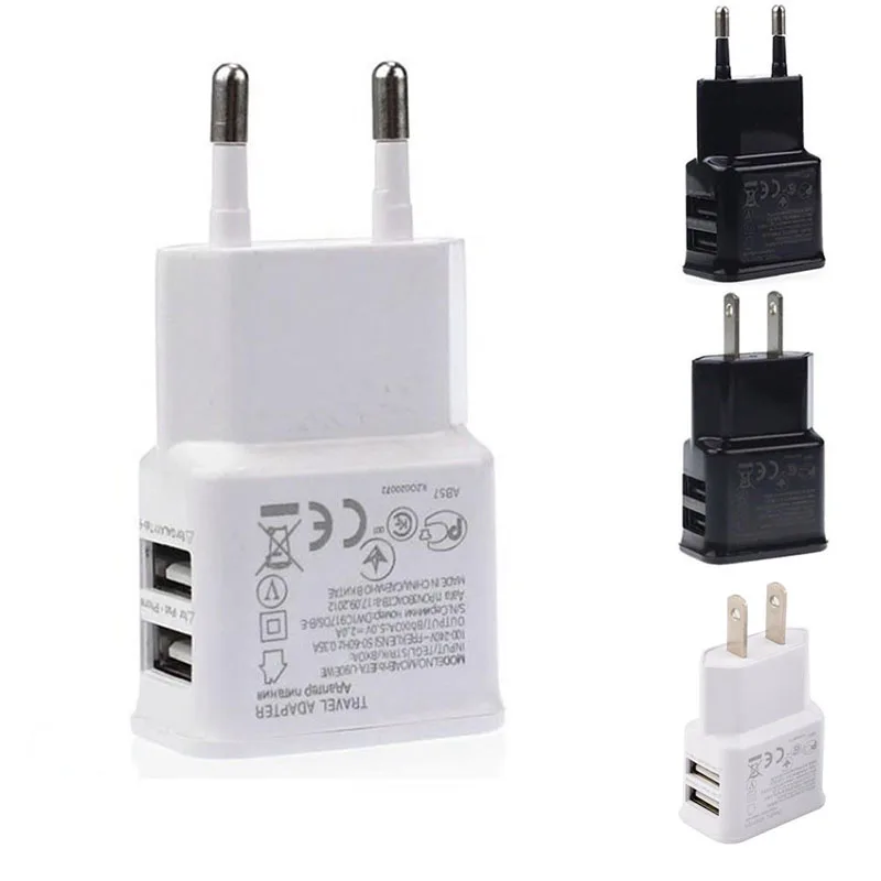 Зарядное устройство с двумя USB портами 5 В 2 А|Зарядные устройства для телефонов| |
