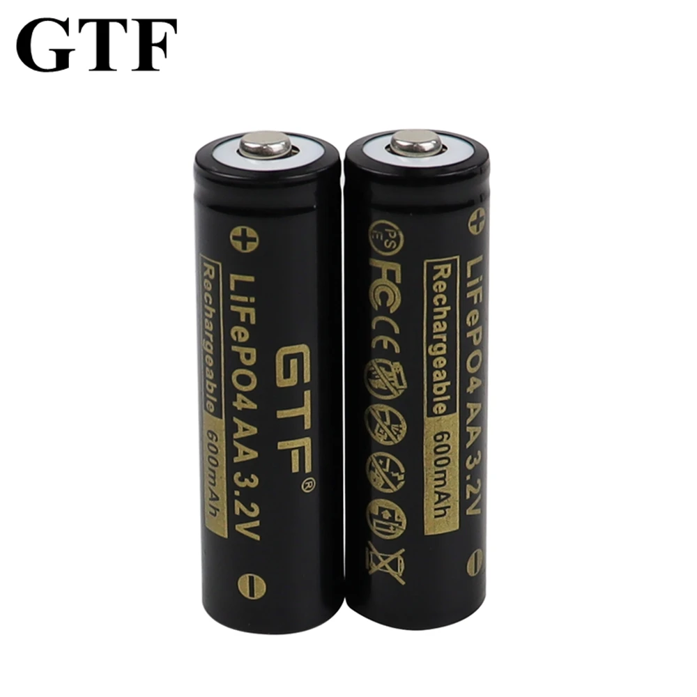 

Gtf 3.2v lifepo4 aa camera battery and solar lights led electric wireless mouse toys pointed at 600mah battery lithium battery
