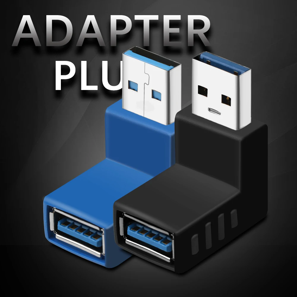 90 градусов USB 3 0 A штекер-гнездо левый и правый угловой адаптер AM/AF разъем для