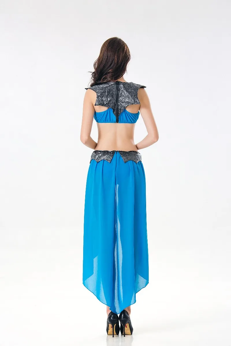 Сексуальный Синий Женский Костюм Богини Хэллоуин Карнавал косплей сексуальный