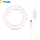 PULUZ 4,7 дюймов (12 см); USB белый светильник СВЕТОДИОДНЫЙ Кольцо Vlogging для фотостудии видеосъемки фотографирования светильник s заполняющий светильник