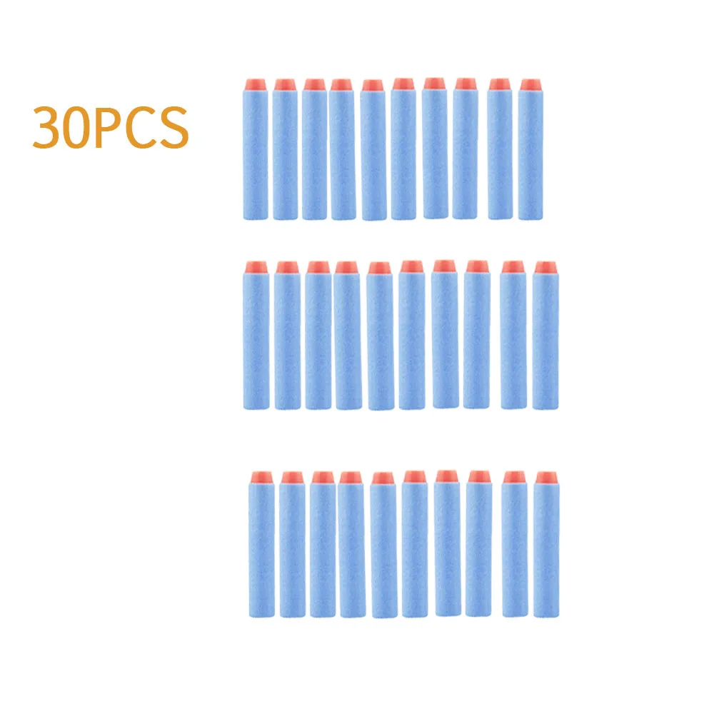 30Pcs-Light Blue 30/50/100 шт. EVA мягкие пули для водомет Nerf Darts дырочку головы 7,2 см заправка игрушка дартс пистолет пули для настрйки серии Бластеры - Цвет: 30Pcs-Light Blue