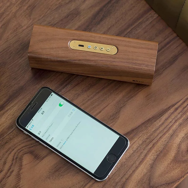 Xiaomi Tongshifu медный Woodism Bluetooth динамик AI динамик орех Дерево двухканальный дизайн Домашний Беспроводной смарт-динамик