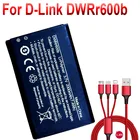 Аккумулятор 3,7 в 2000 мА  ч, Вт  ч, DWRr600b, Сменный аккумулятор для беспроводной сети D-Link DWRr600b с USB-кабелем