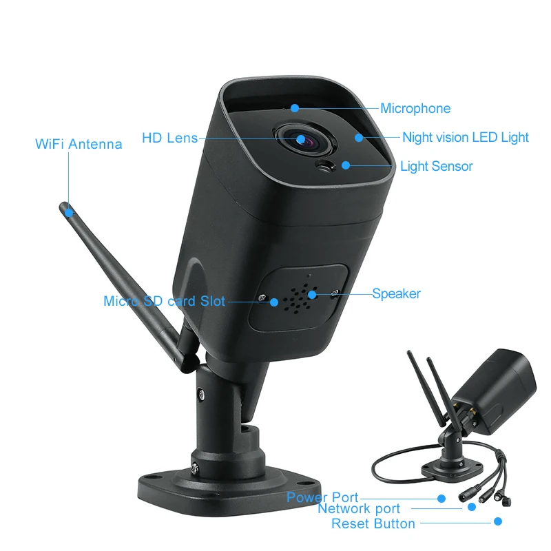 

WiFi Camera IP Outdoor indoor Camera 1080P Sony Sensor Camhi APP microphone speaker motion detection Alarm IP network Camera