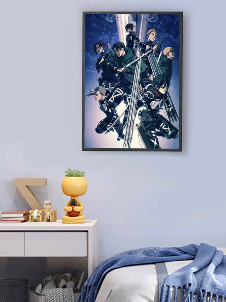 Плакаты атака на Титанов постеры из японского аниме бумаге четкое изображение