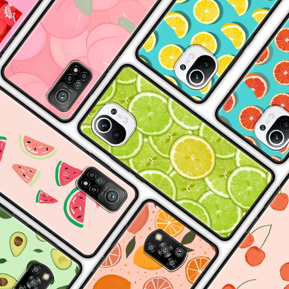 

Summer Fruit Phone Case for Xiaomi Mi Poco X3 Pro M3 Pro 5G F3 Pocophone F1 Funda Capa Protection Cover