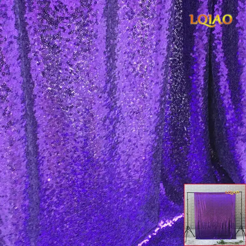 Purple 4ftx8ft/4ftx10ft блестящий серебристый/Золотой блестящий фон для свадебной фотосъемки, Вечерние Декорации - Цвет: Purple