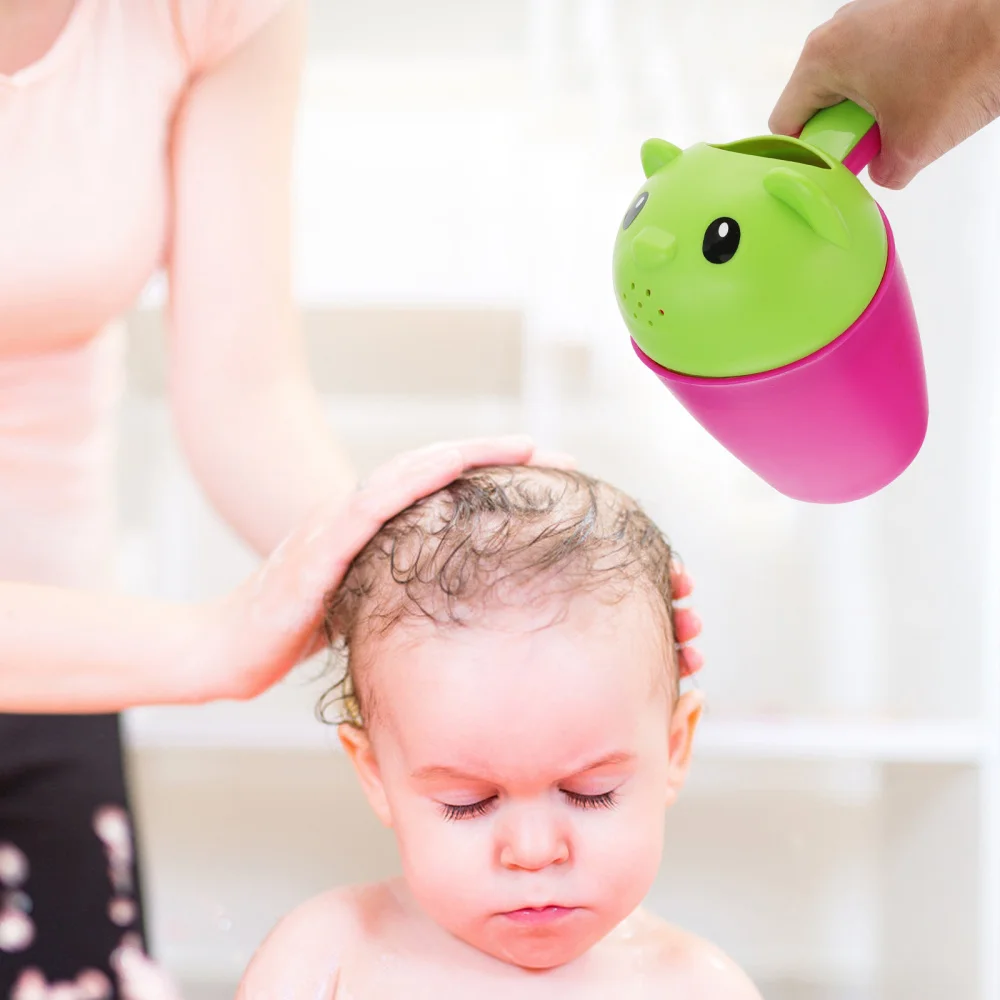 

3pcs Cartoon Design Baby Shampoo Cup Multifunctional Bathing Scoop Water Spoon