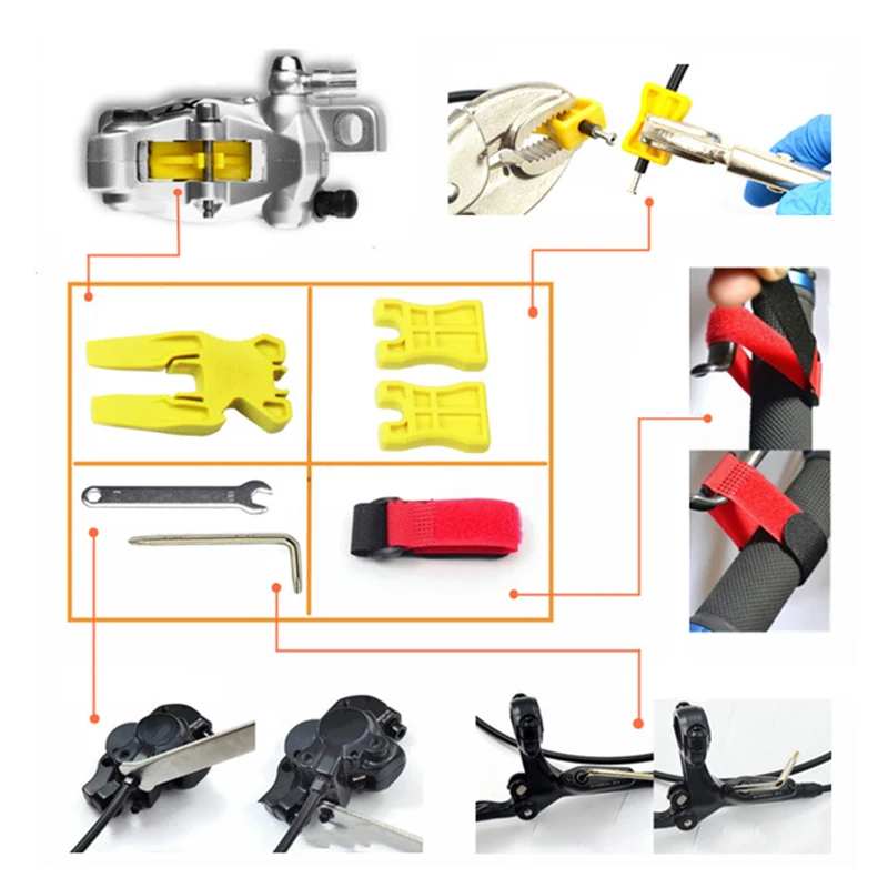 

Bike Bicycle Brake Bleed Cycling Repair Kits Oil Injection Tools For HAYES DOT