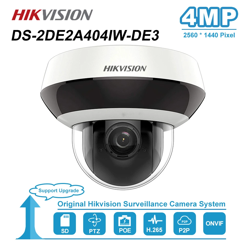 Hikvision 4MP 2 8 12 мм 4x купольная PTZ ip камера с аудиовходом POE SD слот для карт наружная DS