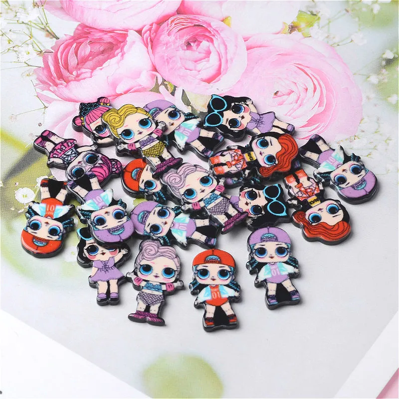 100 шт. милые заколки для волос из смолы принцесса мультфильм DIY детские повязки