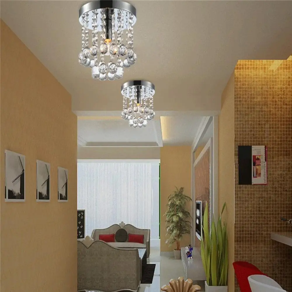 Современный светодиодный потолочный светильник хрустальные капельки