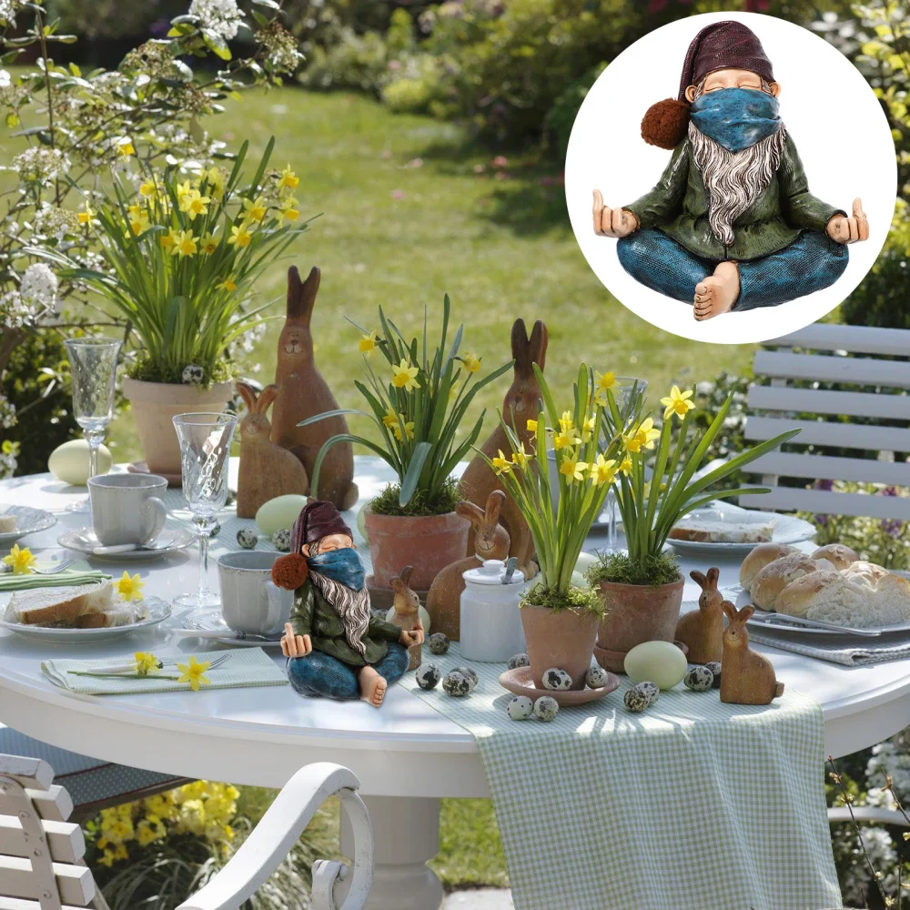 

Masked Gnome Adornment Resin Figurine Exquisite Desktop Ornament for Garden