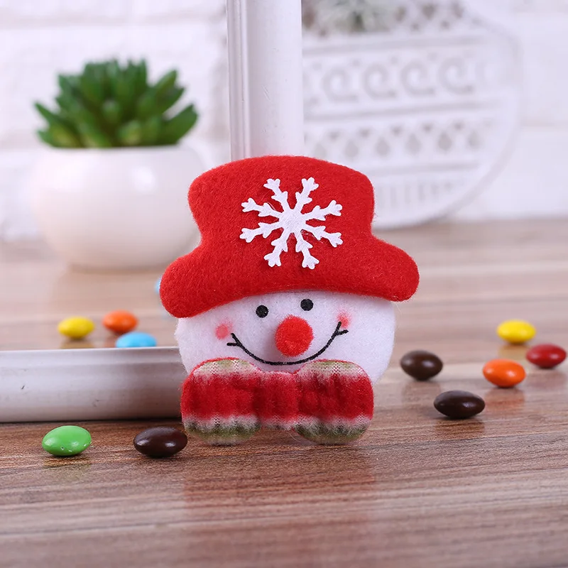 snowman 1 шт. светящийся значок Санта Клаус Медведь Олень светодиодный мигающая брошь заколки Декор светящиеся вечерние Рождество - Цвет: snowman