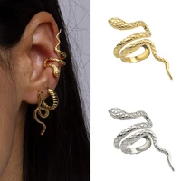 isueva 1pc brass snake earring clips gold filled punk non pierced clip earrings ear cuffs for women party accessories wholesale