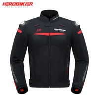 herobiker summer breathable motorcycle jacket men waterproof moto jacket removable eu ce certification protective gear big size