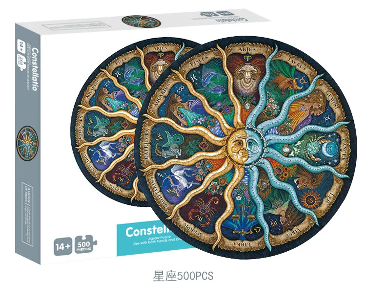 1000 шт./компл. красочные радужные круглые геометрические фото головоломки для