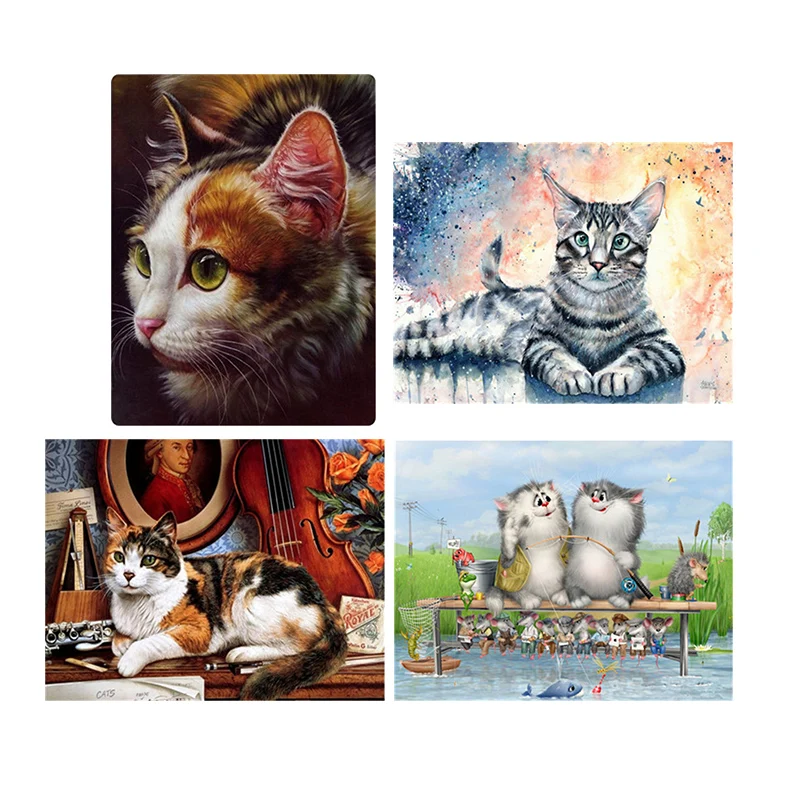 Картины по номерам кошка животные ручная роспись наборы для рисования холст DIY