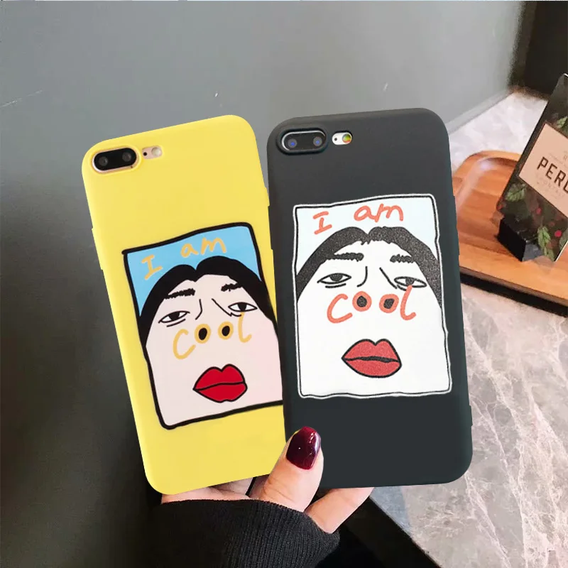 Забавные мультяшные парные Чехлы JAMULAR для iPhone 7 XS MAX XR X 8 6 6s Plus с абстрактным