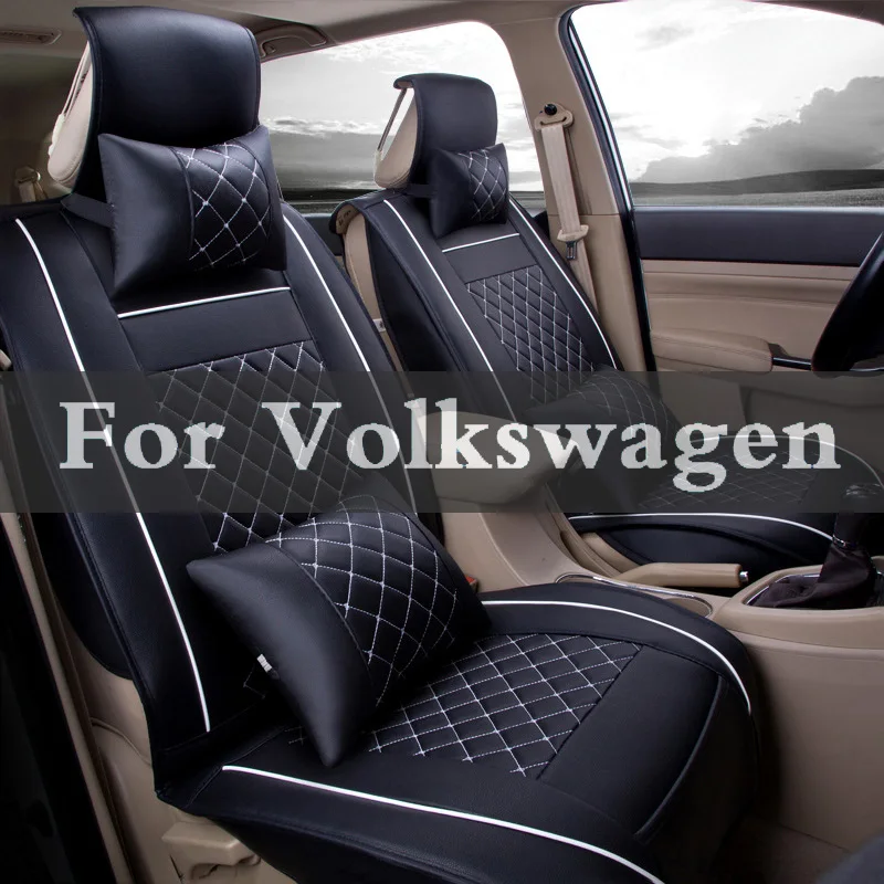

Чехлы из ПУ кожи для автомобиля, мягкие накидки для Volkswagen Jetta Cc Pointer Phaeton Lupo Passat Gti