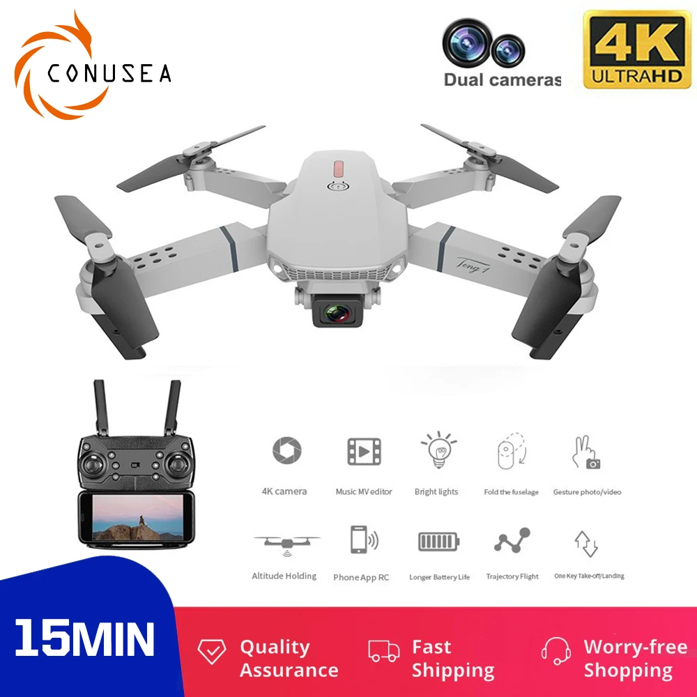 мини дрон conusea e88 pro 4k с камерой wi fi fpv free global shipp