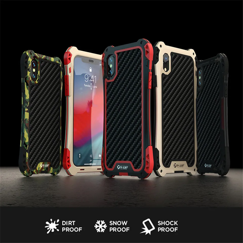 Роскошный бронированный чехол для Iphone Xs Max Xr X металлическая рамка силиконовый