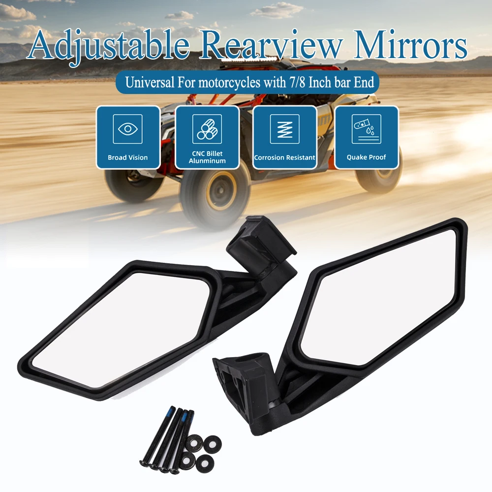 UTV Rearview Mirror For Can Am Maverick X3 2017 2018 For Suzuki Quadracer 450 2006-2009 Adjustable Motorcycle Rear View Mirrors