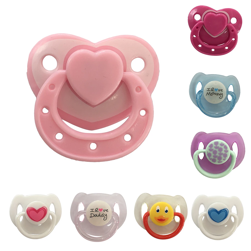 

Baby Doll Accessories Reborn Doll Supplies Dummy Magnetic Pacifier+Magnet For Reborn Dolls Girl Baby Doll Toy Pacifier