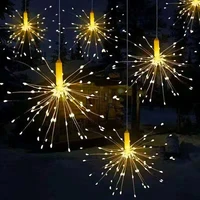led exploding hanging solar waterproof fireworks light holiday decoration christmas lights outdoor twinkle light festival decor