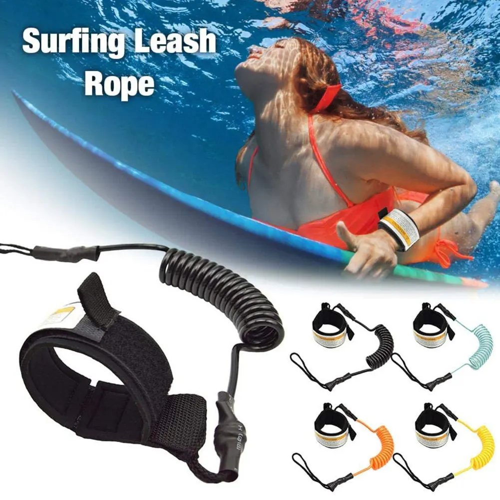 

Sup Surf Board Surfing Ankle Super Strong Leash Surfing Elastic Coiled Stand UP Paddle Board Leg Rope Surfboard Ankle Leash