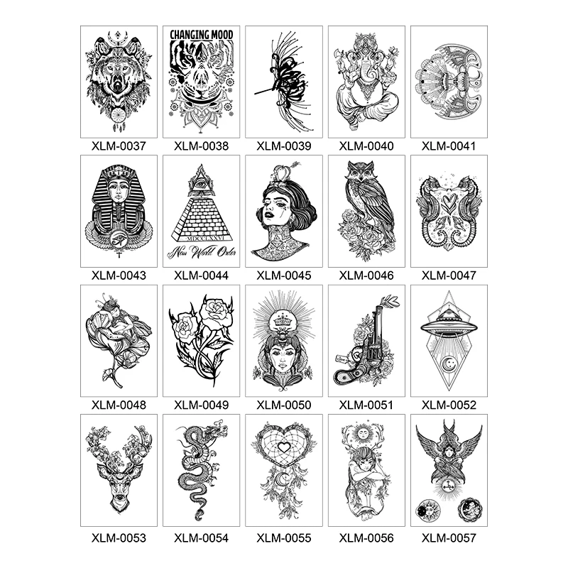 

FlorVida 1pc Waterproof 16*11cm Temporary Tattoo Stickers Simulation Fake Wolf On Arms Body For Personalized Makeup Accessories