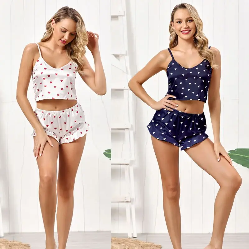 Пикантное нижнее белье пижамы для женщин одежда сна костюм из 2 предметов с