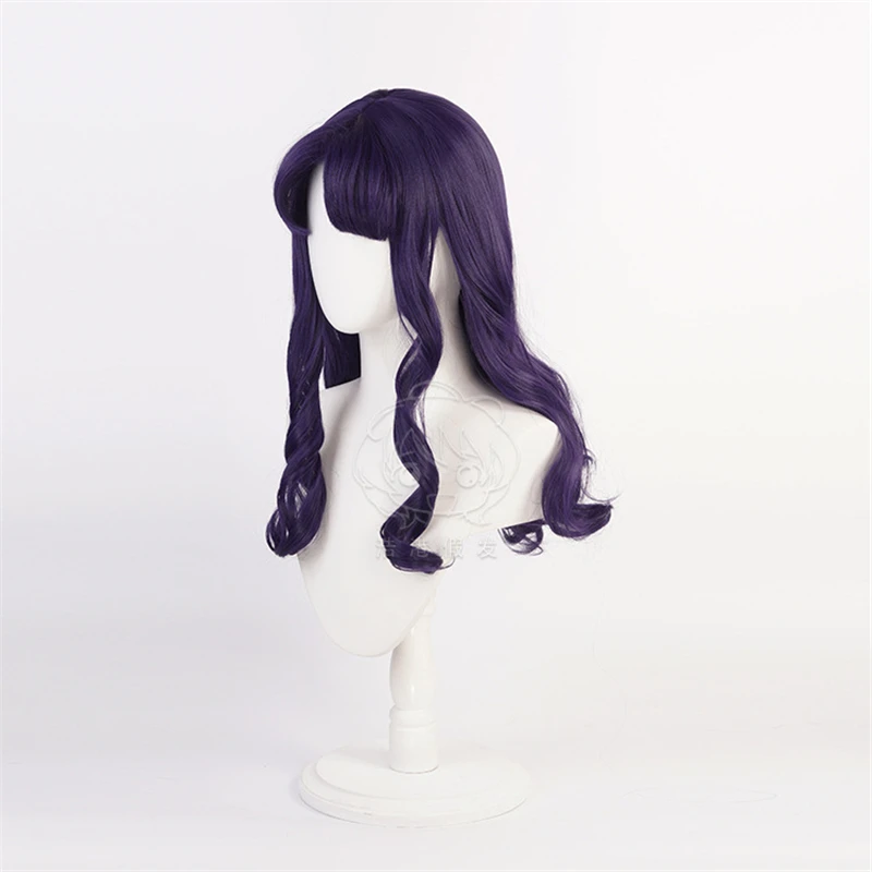 Женский парик для косплея Katsuragi Misato фиолетовые длинные волнистые искусственные