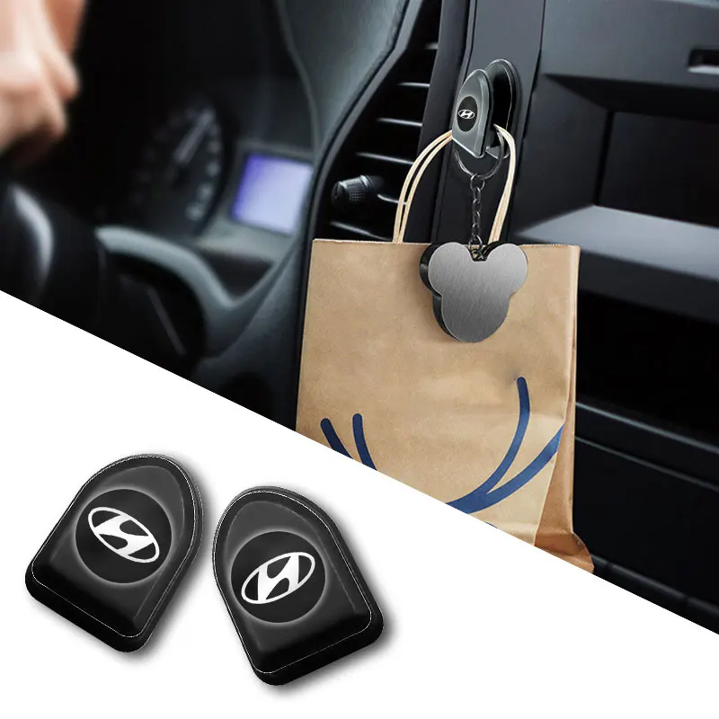 

2pcs Car Self Adhesive Wall Hooks Storage USB Cable Headphone Key for Hyundai Tucson Elantra Creta IX35 Sonata Solaris Santa Etc