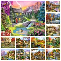 full roundsquare drill diy 5d landscape diamond painting cross stitch embroidery mosaic picture rhinestone decor home gift