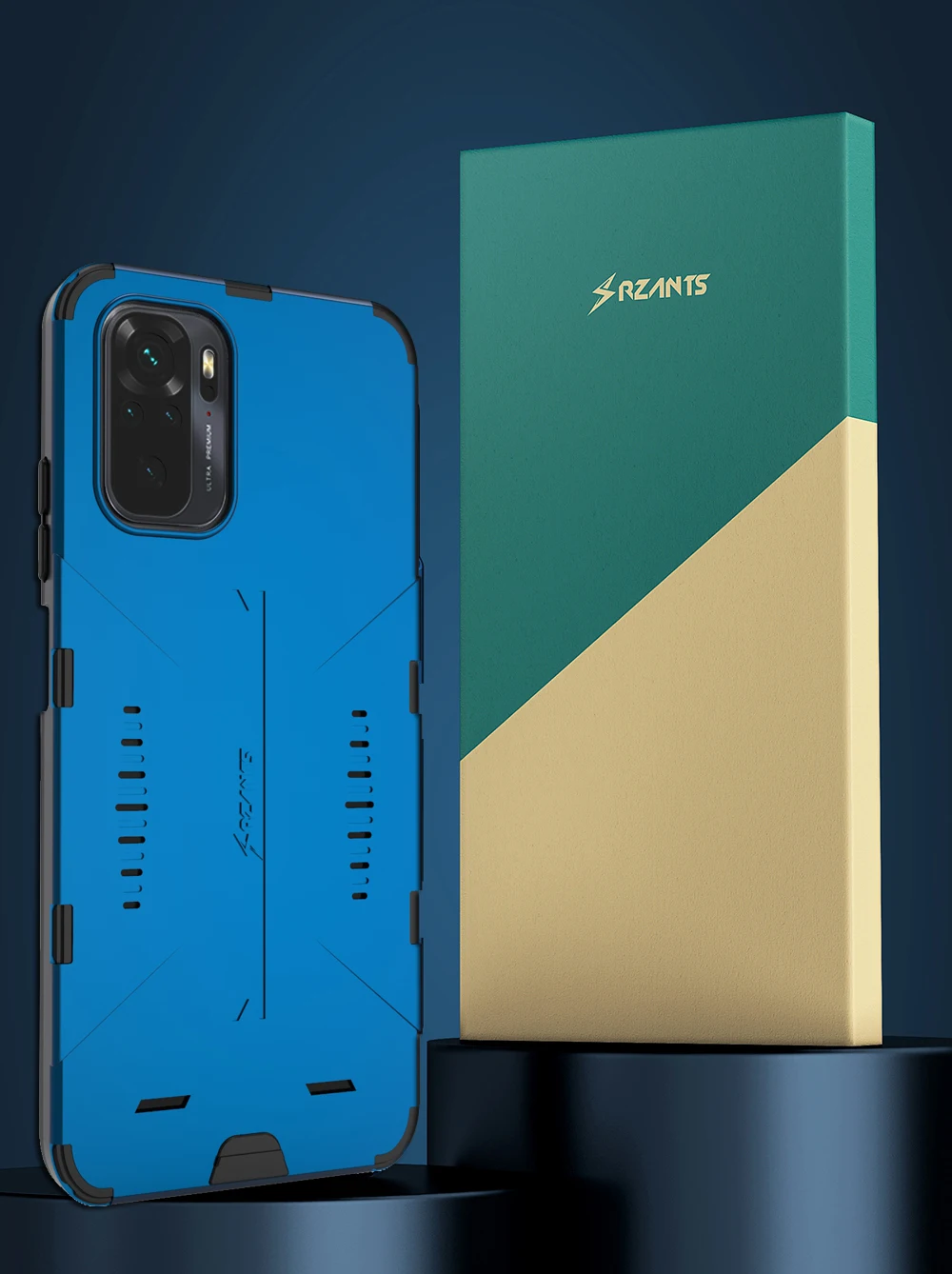 

Rzants For Xiaomi Redmi Note 10 10S Redmi Note 10 Pro Max Case Hard [Blue Demon] Shockproof Dissipate Heat Cover Phone Casing