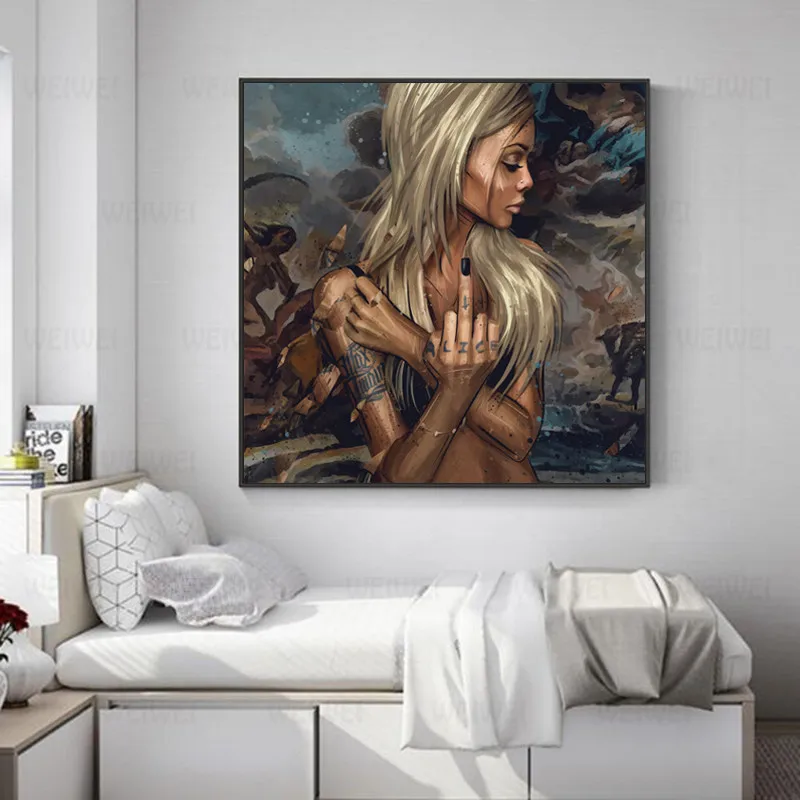 Абстрактная крутая тату-картина WEIWEI для девушек сексуальные женские граффити